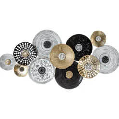 DECO MURALE METAL ROND 134X68CM