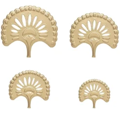 DECO MURALE METAL WONDERLY X4 PIECES