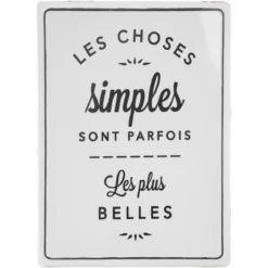 DECO MURALE PLAQUE CYPRIEN METAL D.45X35CM
