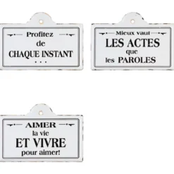 DECO MURALE PLAQUE PACO METAL D.25X18CM