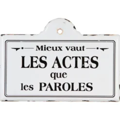 DECO MURALE PLAQUE PACO METAL D.25X18CM