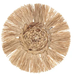 DECO MURALE RAPHIA X3 PIECES 25CM 30CM 36CM