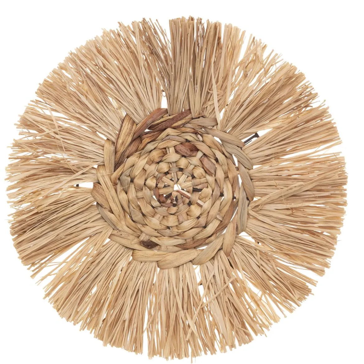 DECO MURALE RAPHIA X3 PIECES 25CM 30CM 36CM