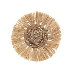 DECO MURALE RAPHIA X3 PIECES 25CM 30CM 36CM