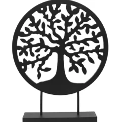 DECORATION A POSER NOIRE ARBRE VIE 22X28CM