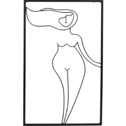 DECORATION MURALE FILAIRE NOIRE SILHOUETTE 30X48CM