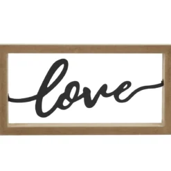DECORATION MURALE LOVE CADRE 25X13CM