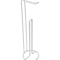 DEROULEUR ET RESERVE PAPIER WC METAL BLANC