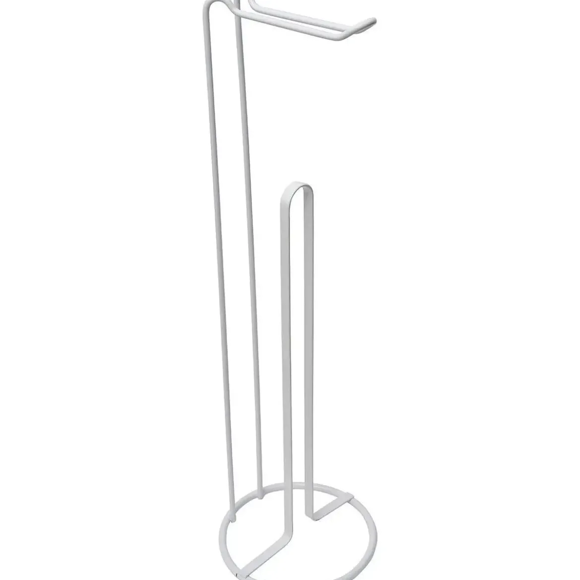 DEROULEUR ET RESERVE PAPIER WC METAL BLANC