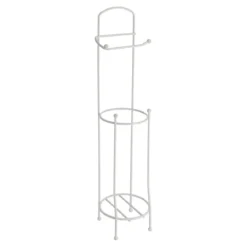 DEROULEUR ET RESERVE PAPIER WC METAL BLANC