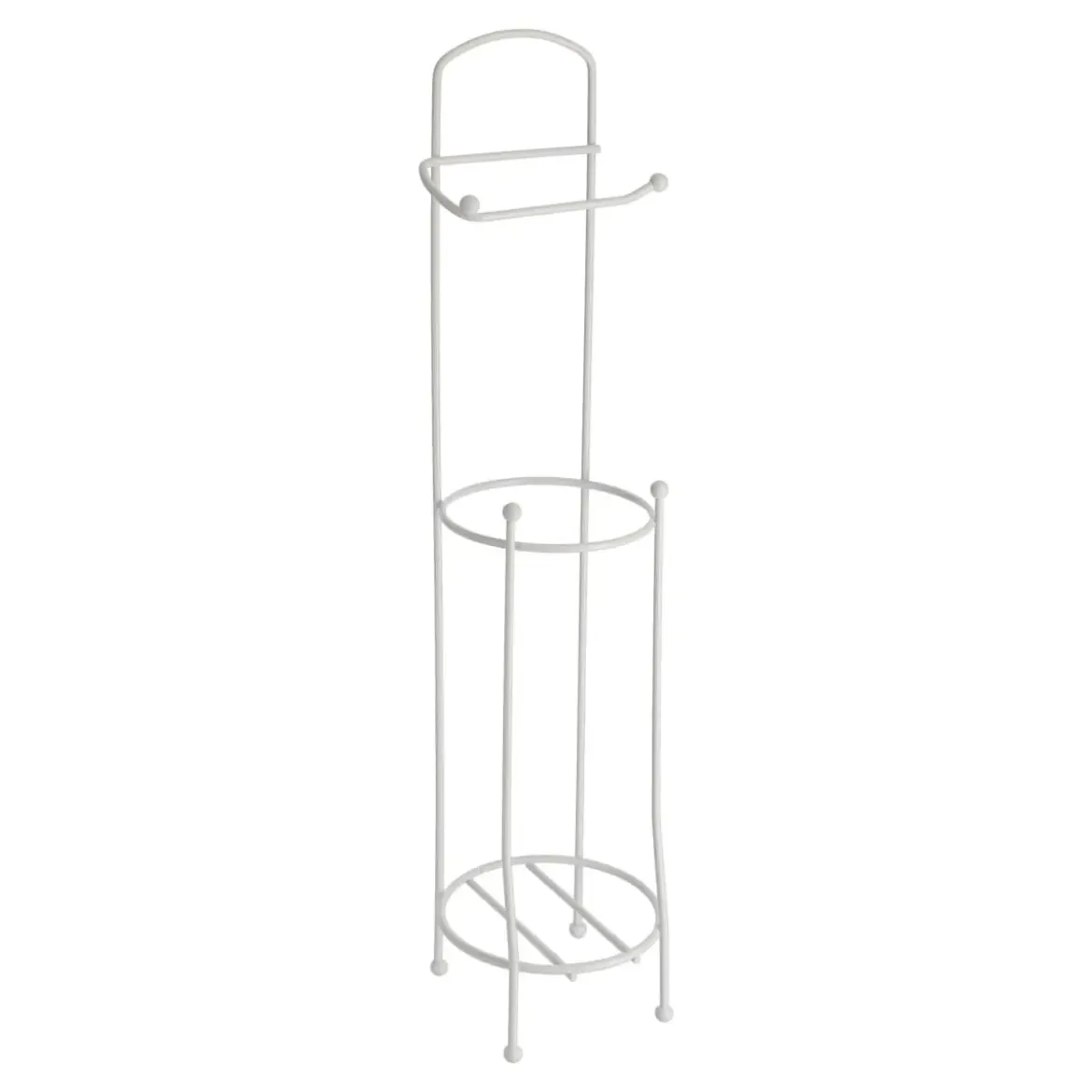 DEROULEUR ET RESERVE PAPIER WC METAL BLANC