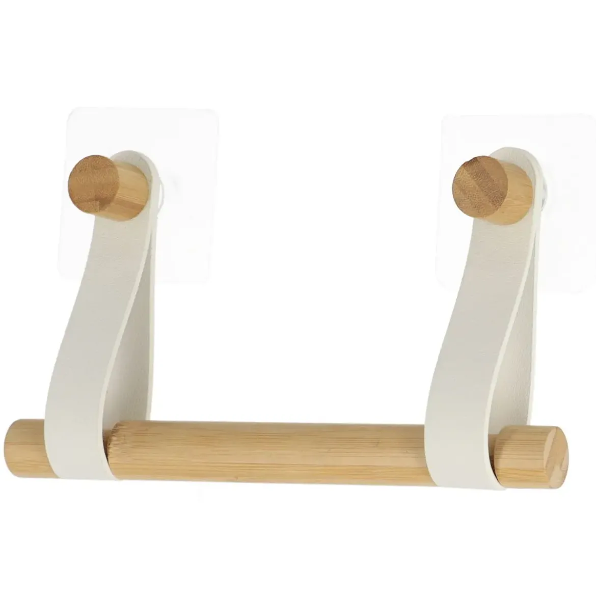 DEROULEUR PAPIER WC AVEC LANIERES BLANC BAMBOU
