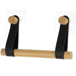 DEROULEUR PAPIER WC AVEC LANIERES NOIR BAMBOU