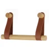 DEROULEUR PAPIER WC AVEC LANIERES CARAMEL BAMBOU