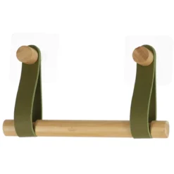 DEROULEUR PAPIER WC AVEC LANIERES KAKI BAMBOU