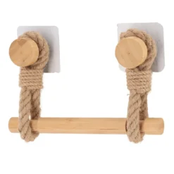 DEROULEUR PAPIER WC BAMBOU LANIERES CORDE NATUREL