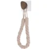 DEROULEUR PAPIER WC OU PORTE SERVIETTES CORDE BOIS BEIGE
