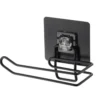 DEROULEUR WC METAL PEINT SUR CARTE ADHESIVE 3M NOIR MAT