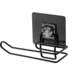 DEROULEUR WC METAL PEINT SUR CARTE ADHESIVE 3M NOIR MAT