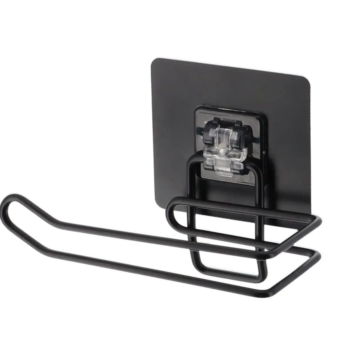 DEROULEUR WC METAL PEINT SUR CARTE ADHESIVE 3M NOIR MAT