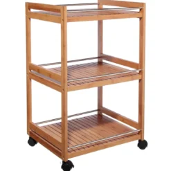 DESSERTE 3 TABLETTES BAMBOU