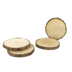 DESSOUS DE VERRE RONDIN EN BOIS X4