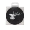 DESSOUS VERRE ROND GRIS FONCE RENNE 4 PIECES