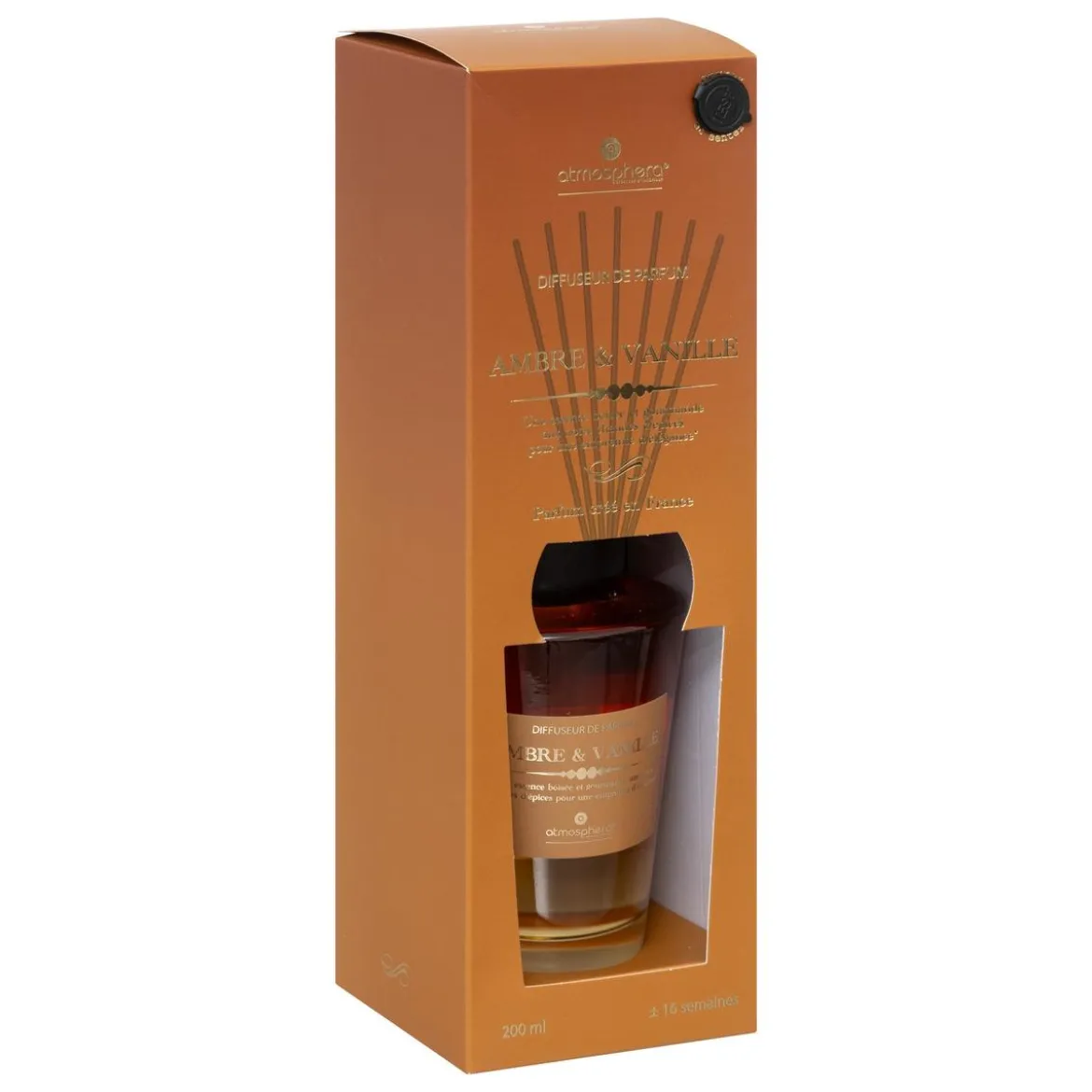 DIFFUSEUR VERRE ALMA AMBRE 200ML