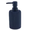 DISTRIBUTEUR A SAVON ARRONDI STRIE 230ML BLEU MARINE