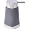DISTRIBUTEUR A SAVON BASE CHROMEE GRIS