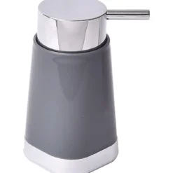 DISTRIBUTEUR A SAVON BASE CHROMEE GRIS