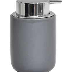 DISTRIBUTEUR A SAVON DOLOMITE ROND POMPE CHROME GRIS