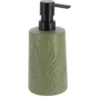 DISTRIBUTEUR A SAVON GRES ROND DECOR FEUILLE 430ML KAKI