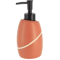 DISTRIBUTEUR A SAVON POLYRESINE ARRONDI 240ML TERRACOTTA