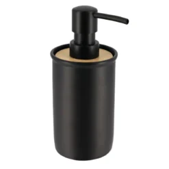 DISTRIBUTEUR A SAVON POLYRESINE BAMBOU 260ML NOIR
