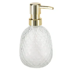DISTRIBUTEUR A SAVON VERRE ARRONDI 400ML TRANSPARENT
