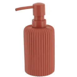DISTRIBUTEUR A SAVON ARRONDI STRIE 230ML TERRACOTTA
