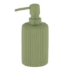 DISTRIBUTEUR A SAVON ARRONDI STRIE POLYRESINE 230ML KAKI