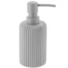 DISTRIBUTEUR A SAVON ARRONDI STRIE 230ML GRIS CLAIR