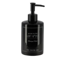 DISTRIBUTEUR A SAVON DOLOMITE ROND 320ML NEO RETRO NOIR