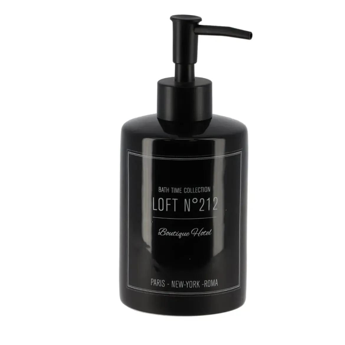 DISTRIBUTEUR A SAVON DOLOMITE ROND 320ML NEO RETRO NOIR