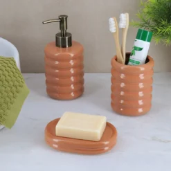 DISTRIBUTEUR A SAVON GRES FACON 70S TERRE DE SIENNE 400ML