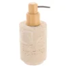 DISTRIBUTEUR A SAVON POLYRESINE BAMBOU 250ML FACON TRAVERTIN