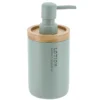 DISTRIBUTEUR A SAVON POLYRESINE 280ML VERT EUCALYPTUS BAMBOU