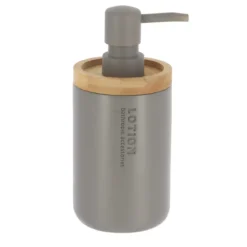DISTRIBUTEUR A SAVON POLYRESINE 280ML GRIS BAMBOU