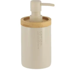 DISTRIBUTEUR A SAVON POLYRESINE 280ML BEIGE BAMBOU