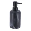 DISTRIBUTEUR A SAVON POLYRESINE 300ML NOIR MARBRE