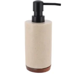 DISTRIBUTEUR A SAVON POLYRESINE 200ML NATUREL ACACIA