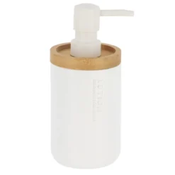 DISTRIBUTEUR A SAVON POLYRESINE 280ML BLANC BAMBOU