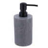 DISTRIBUTEUR A SAVON STRIE POLYRESINE 310ML GRIS
